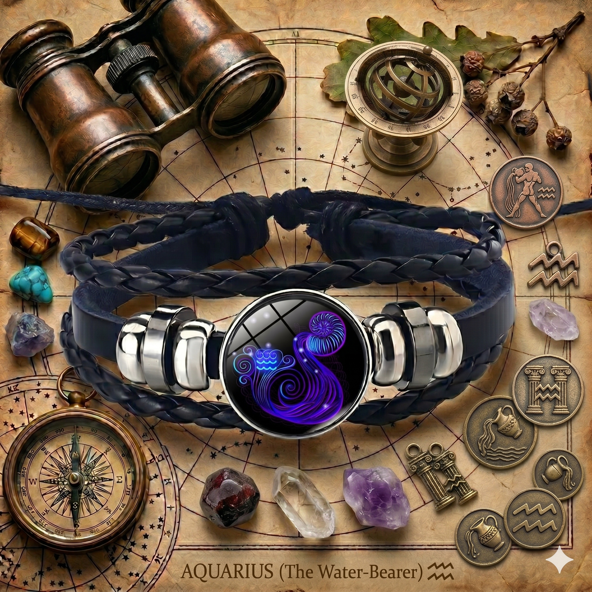 Le Bracelet Astral Verseau — Édition Alignement & Énergi